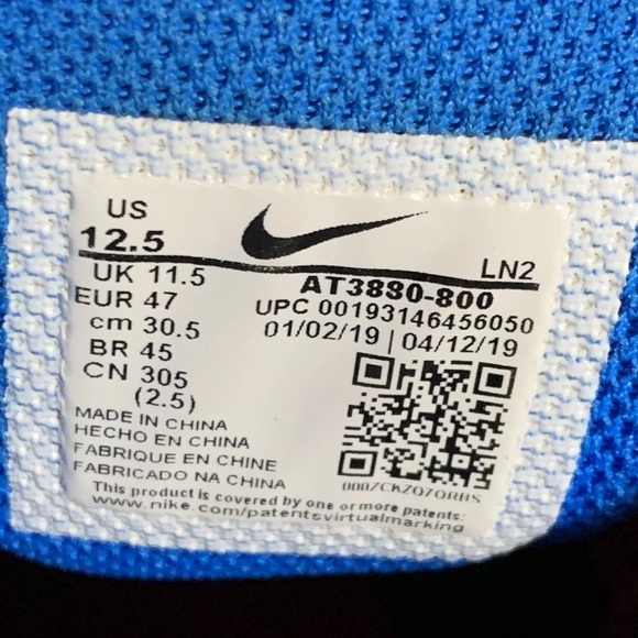NIKE FORCE ZOOM TROUT 6 PRM 2019 MLB ROCK & ROLL CLEATS AT3880-800 Mens 12.5 main image 7